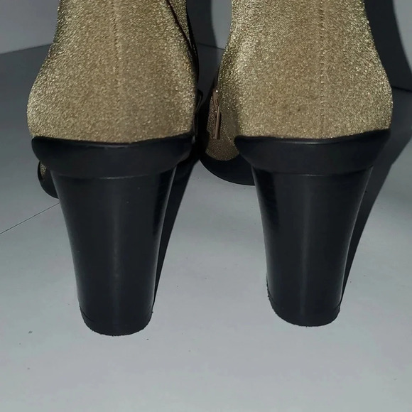 Apostrophe Womens Ankle Boot Heels Size 10M Beige Fabric Pointed Toe 'Naomi' - Picture 5 of 15